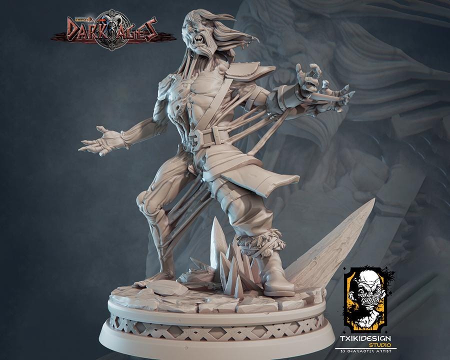 Doppleganger Miniature | Tabletop RPG Miniature | Javier Txiki Tejedor | Roleplaying 3D Printed Fantasy Mini - 3DPrintDen
