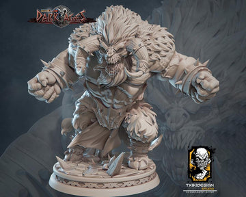 Minotaur Miniature | Tabletop RPG Miniature | Javier Txiki Tejedor | Roleplaying 3D Printed Fantasy Mini - 3DPrintDen