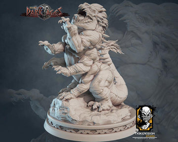 Basilisk Miniature | Tabletop RPG Miniature | Javier Txiki Tejedor | Roleplaying 3D Printed Fantasy Mini - 3DPrintDen