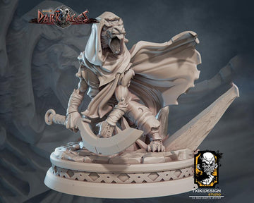 Rat Warrior Miniature | Tabletop RPG Miniature | Javier Txiki Tejedor | Roleplaying 3D Printed Fantasy Mini - 3DPrintDen