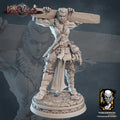 Female Barbarian Miniature | Tabletop RPG Miniature | Javier Txiki Tejedor | Roleplaying 3D Printed Fantasy Mini - 3DPrintDen