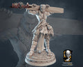 Female Barbarian Miniature | Tabletop RPG Miniature | Javier Txiki Tejedor | Roleplaying 3D Printed Fantasy Mini - 3DPrintDen