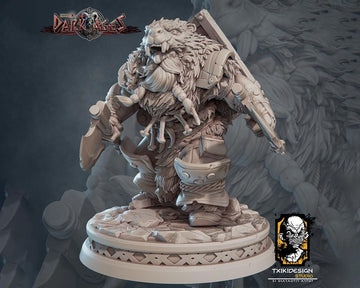 Dwarf Fighter Miniature | Tabletop RPG Miniature | Javier Txiki Tejedor | Roleplaying 3D Printed Fantasy Mini - 3DPrintDen