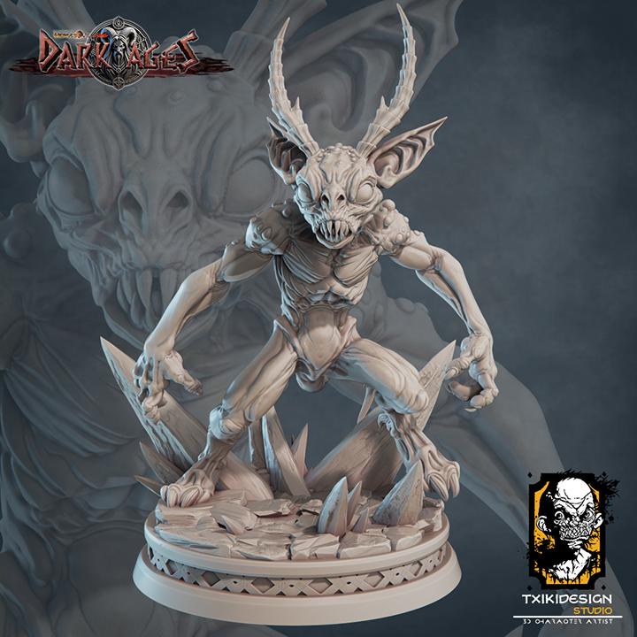 Quasit Miniature | Tabletop RPG Miniature | Javier Txiki Tejedor | Roleplaying 3D Printed Fantasy Mini - 3DPrintDen